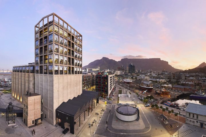 Zeitz Mocaa with Table Mountain in the distance.