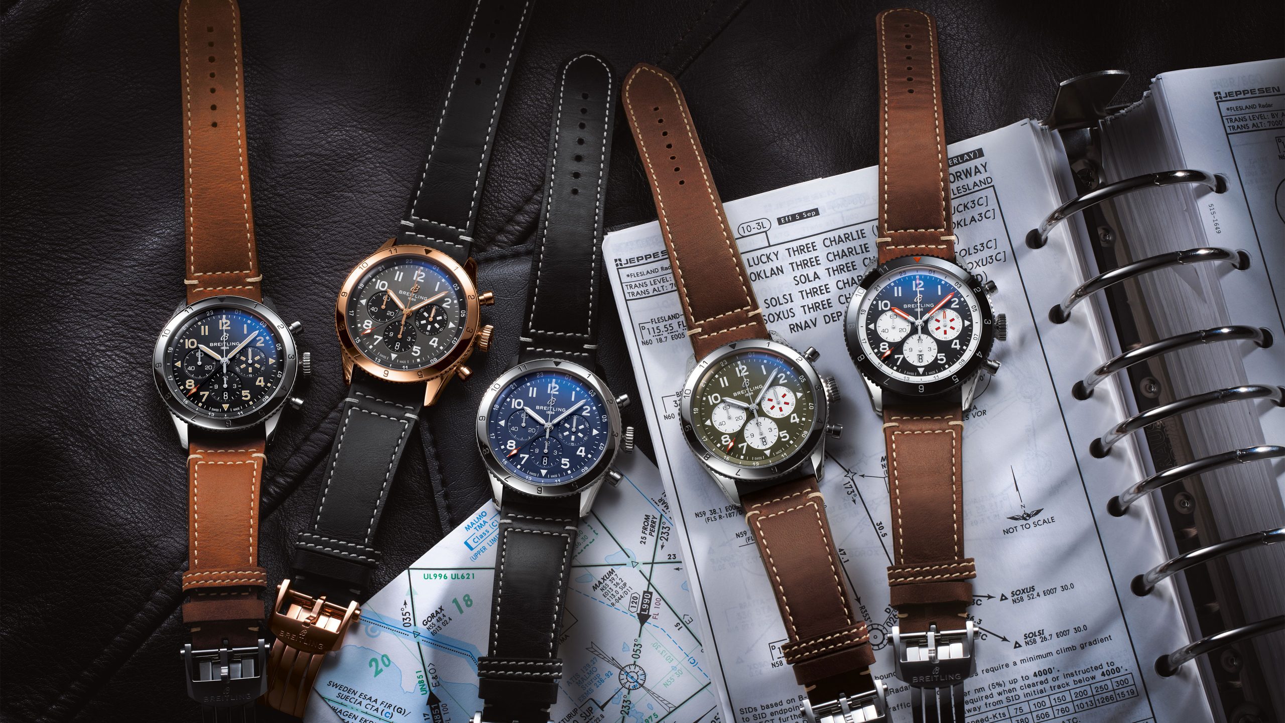 The Breitling Super AVI collection is a celebration of aviation history with designs inspired by the original 1953 aviator’s watch and four legendary planes